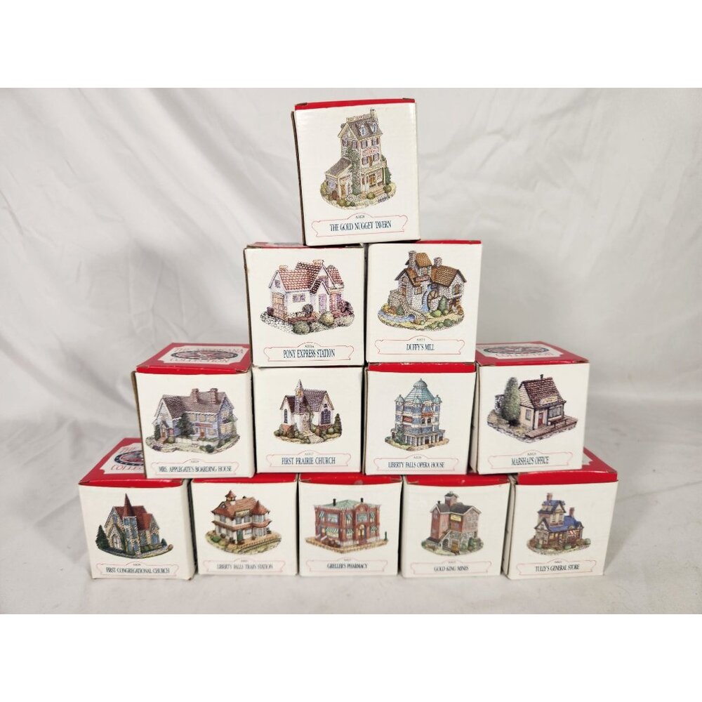 NOS 1990's The Americana Collection 12 Piece MIni Town Collectables